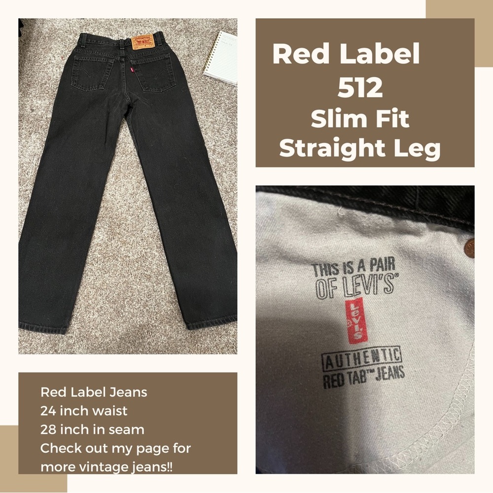 1990’s Vintage Levi’s Red Label 512 Slim Fit Straight Leg Y2K